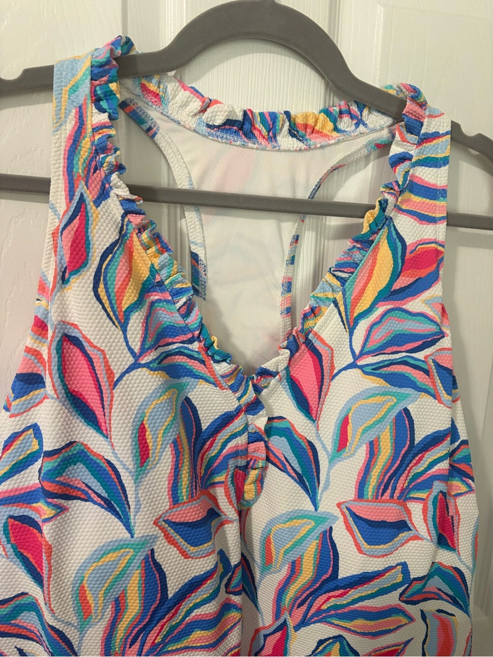Beach House Multicolor Ruffled V-Neck Camisole - Picture 5 of 6